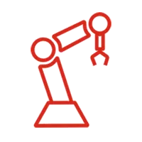 Icon showing robotic arm