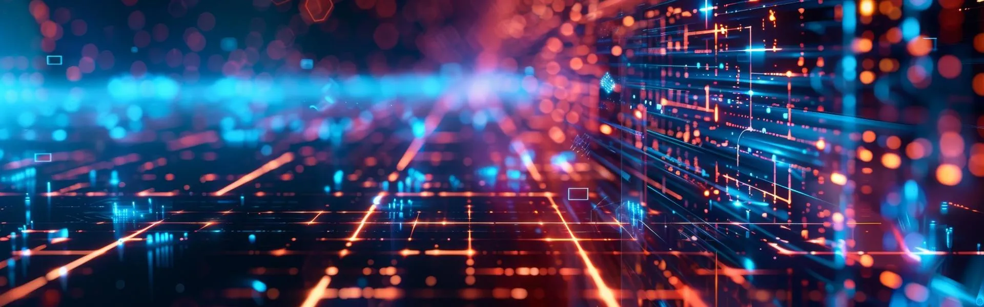 image depicting abstract glowing circuitry and interconnected data