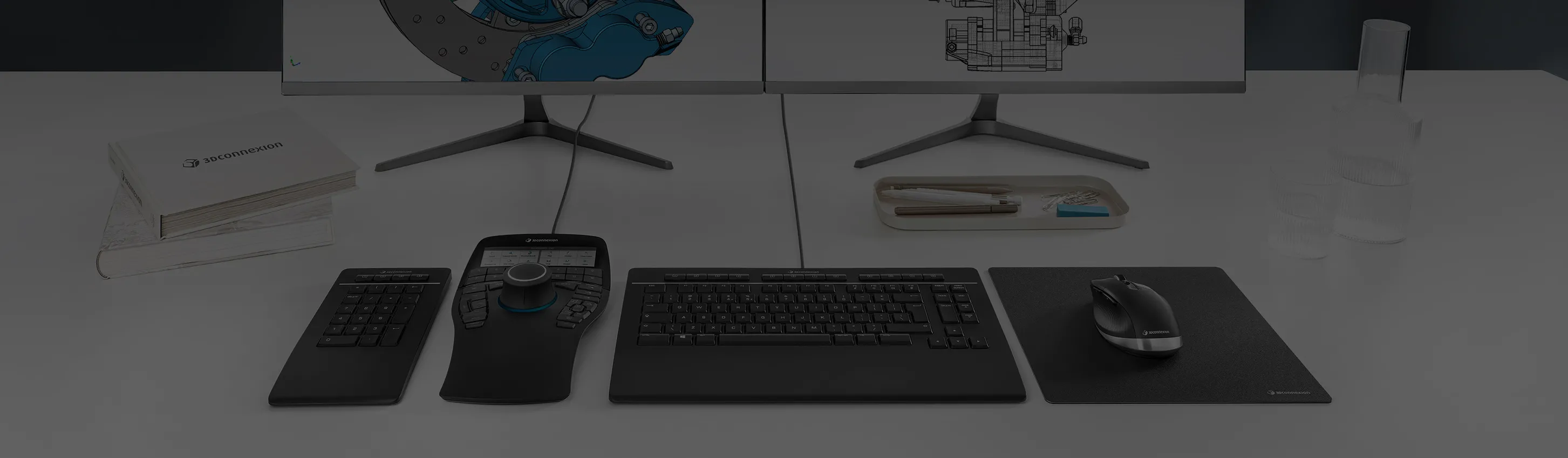 desk shot with the full 3Dconnexion device lineup 