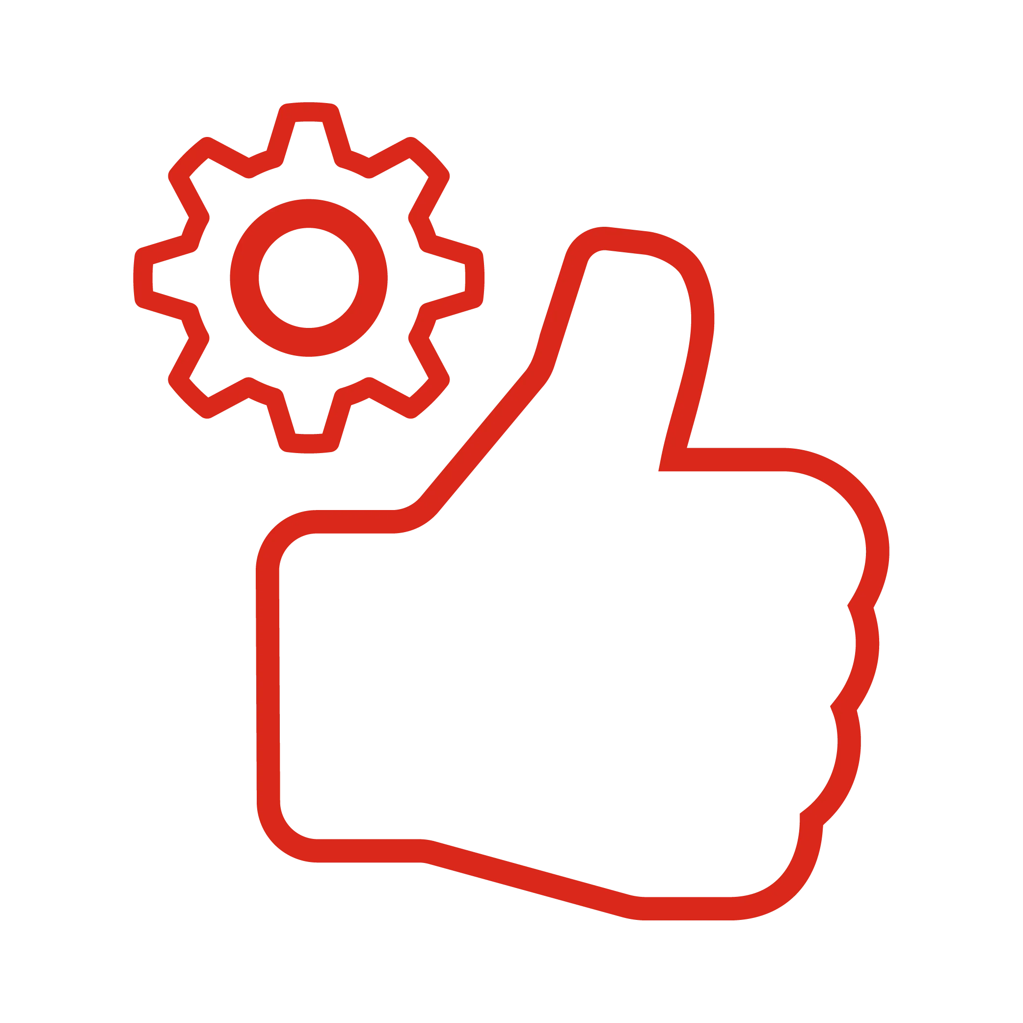 SOLIDWORKS icon with hand and gear