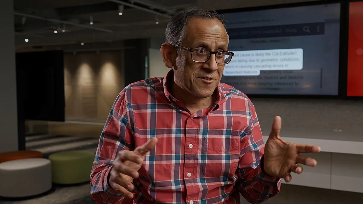 En el encuadre, Suchit Jain explica la IA de SOLIDWORKS