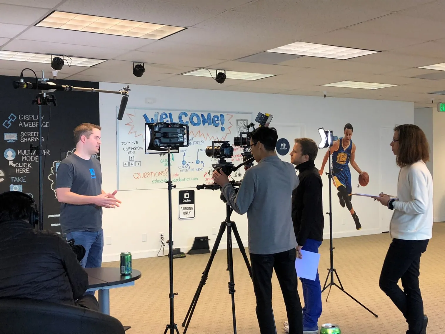 Group of people filming