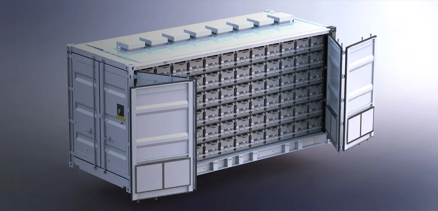 SOLIDWORKS rendering of EOS zinc battery