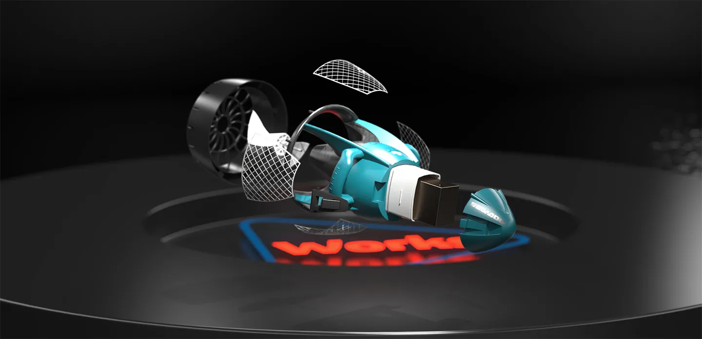Design rendering of a sea scooter