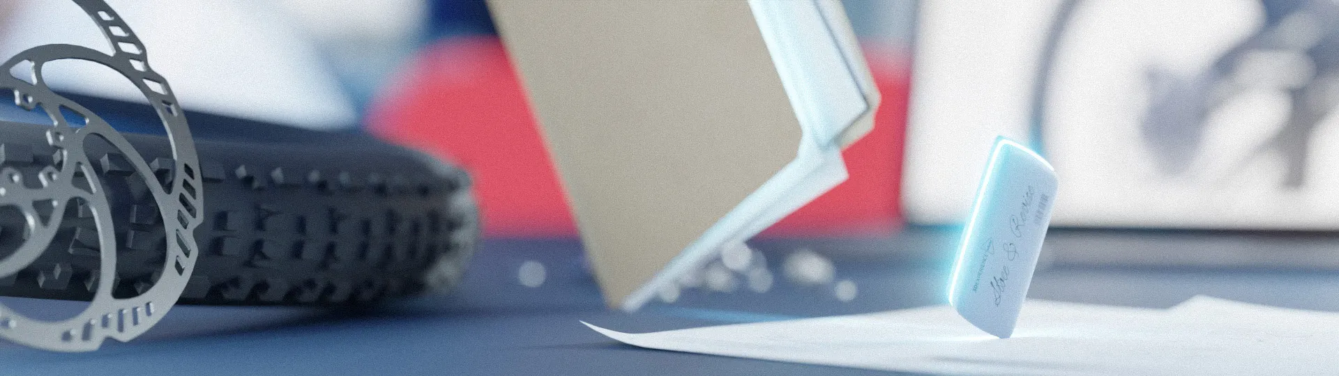 Eraser with glowing edge - SOLIDWORKS cloud services