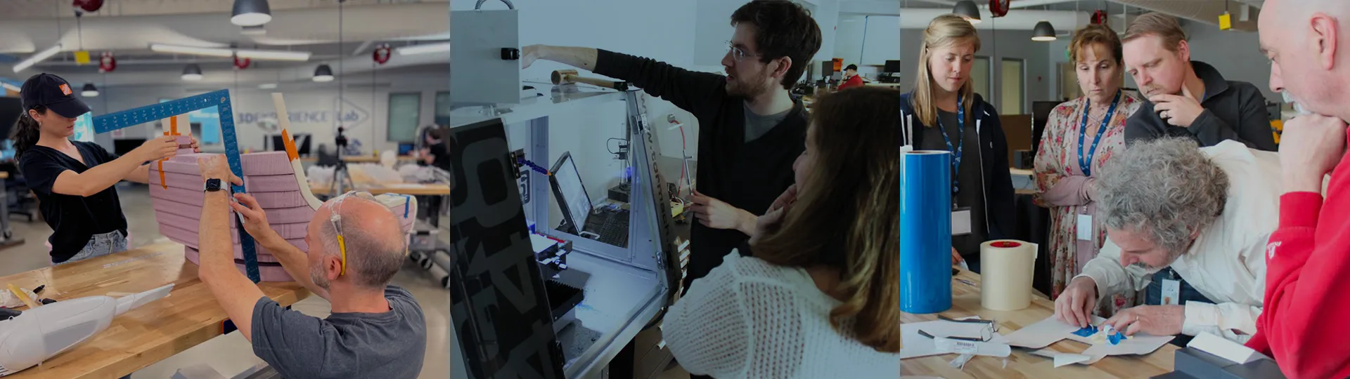 Des créateurs dans le makerspace Fab Lab SOLIDWORKS - SOLIDWORKS