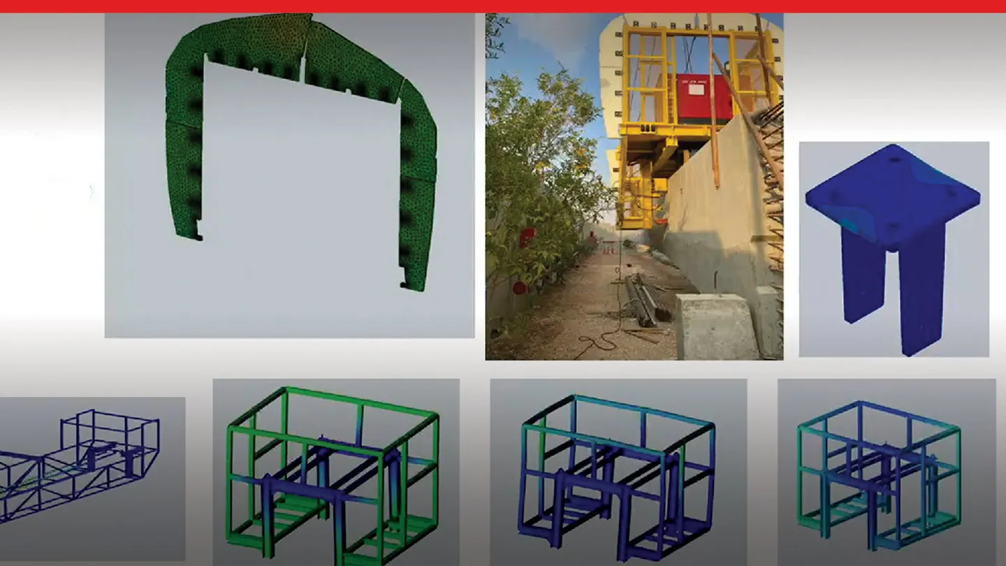 Screenshots from design of Cairo monorail - 3DEXPERIENCE World 2024
