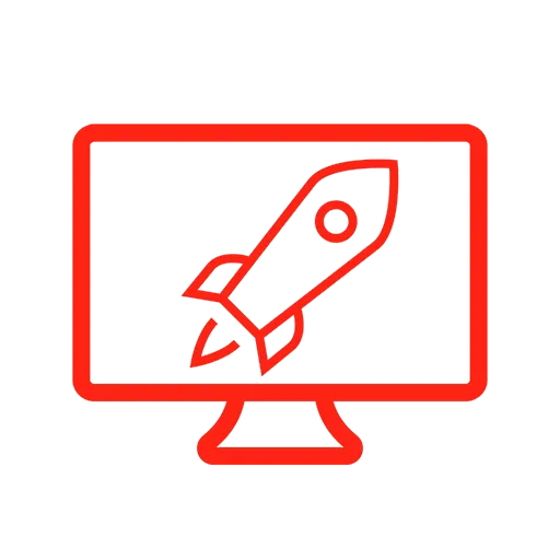 SOLIDWORKS icon showing rocket on a screen